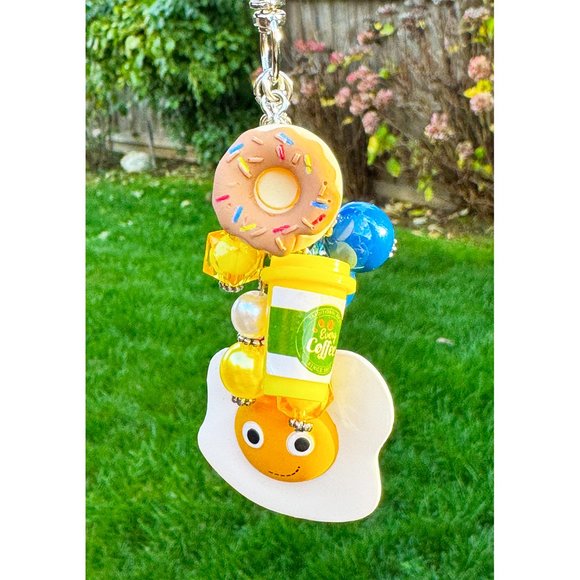 Heidi Kenney x Kid Robot Breakfast Egg Brunch Keychain Bag Purse Charm - Picture 4 of 6